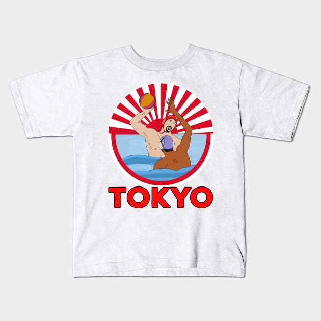 Water Polo 2020 2021 Tokyo Kids T-Shirt by DiegoCarvalho